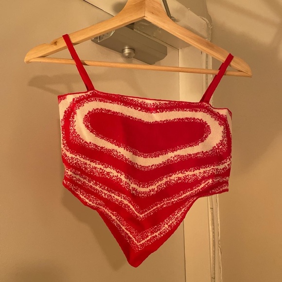 Water Wave Printed Sexy Cami Y2K Top - Picture 3 of 4